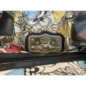 Vtg Y2k Kathy‎ Van Zeeland Floral Duffle Weekender Bag Carry rolling wheels